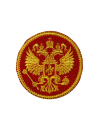 Шеврон ГЕРБ РФ круглый 7 см красный