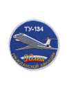Шеврон ТУ-134 ЮБИЛЕЙНЫЙ 90 ЛЕТ ГА круглый 10 см синий