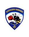 Шеврон эмблема ПЧЕЛА ПРОТИВОЛОДОЧНАЯ АВИАЦИЯ 9,2х11 см синий
