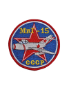 Шеврон МИГ-15 круглый 10 см синий