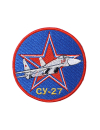 Шеврон СУ-27 круглый 10 см синий