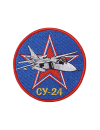Шеврон СУ-24 круглый 10 см синий