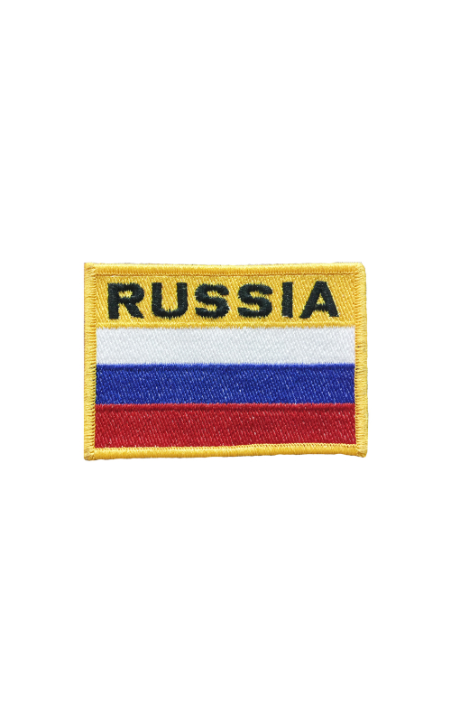 Шеврон ФЛАГ RUSSIA 8х6 кордура желтый