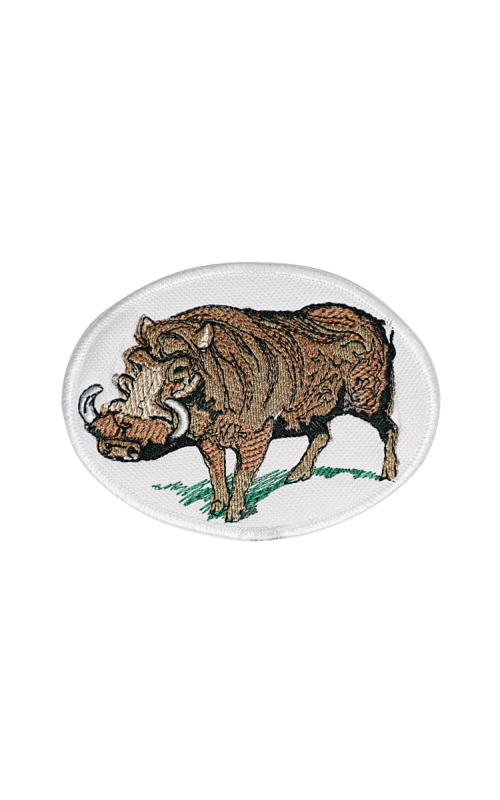 Шеврон БОРОДАВОЧНИК овальный белый на термопленке