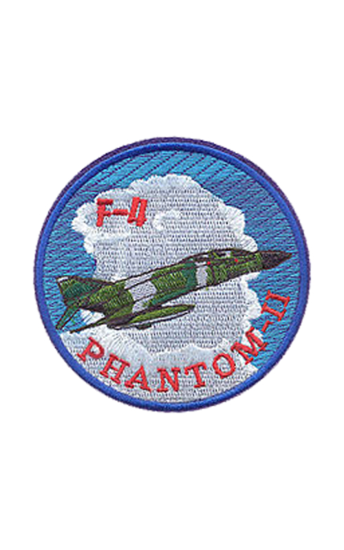 Шеврон F-4 ФАНТОМ II круглый 9 см синий