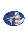 Шеврон ТУ-95 овал 10х7 см синий