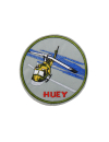 Шеврон вертолет HUEY (ХЬЮИ) круглый 9 см серый
