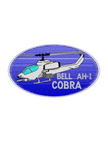 Шеврон COBRA овал 12,5х7 см синий