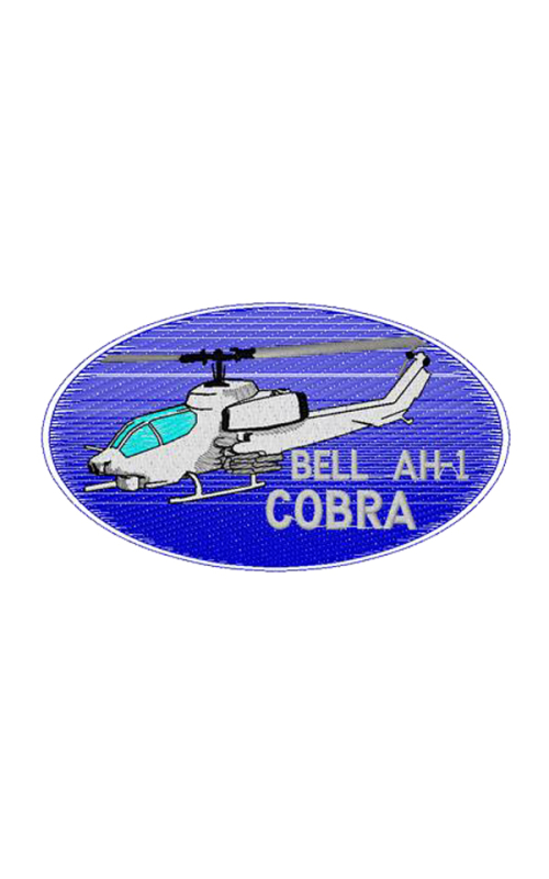 Шеврон COBRA овал 12,5х7 см синий