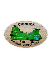 Шеврон CHINOOK овал 12,4 х 8,5 см бежевый
