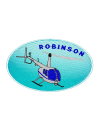 Шеврон ROBINSON овал 12,4 х 8,5 см голубой