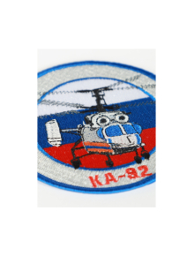 Шеврон КА-32 круглый 10,3 см кордура серый