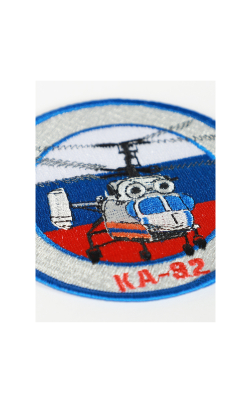 Шеврон КА-32 круглый 10,3 см кордура серый