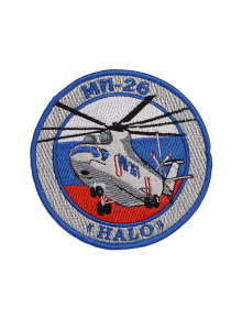 Шеврон МИ-26 круглый 10 см кордура серый